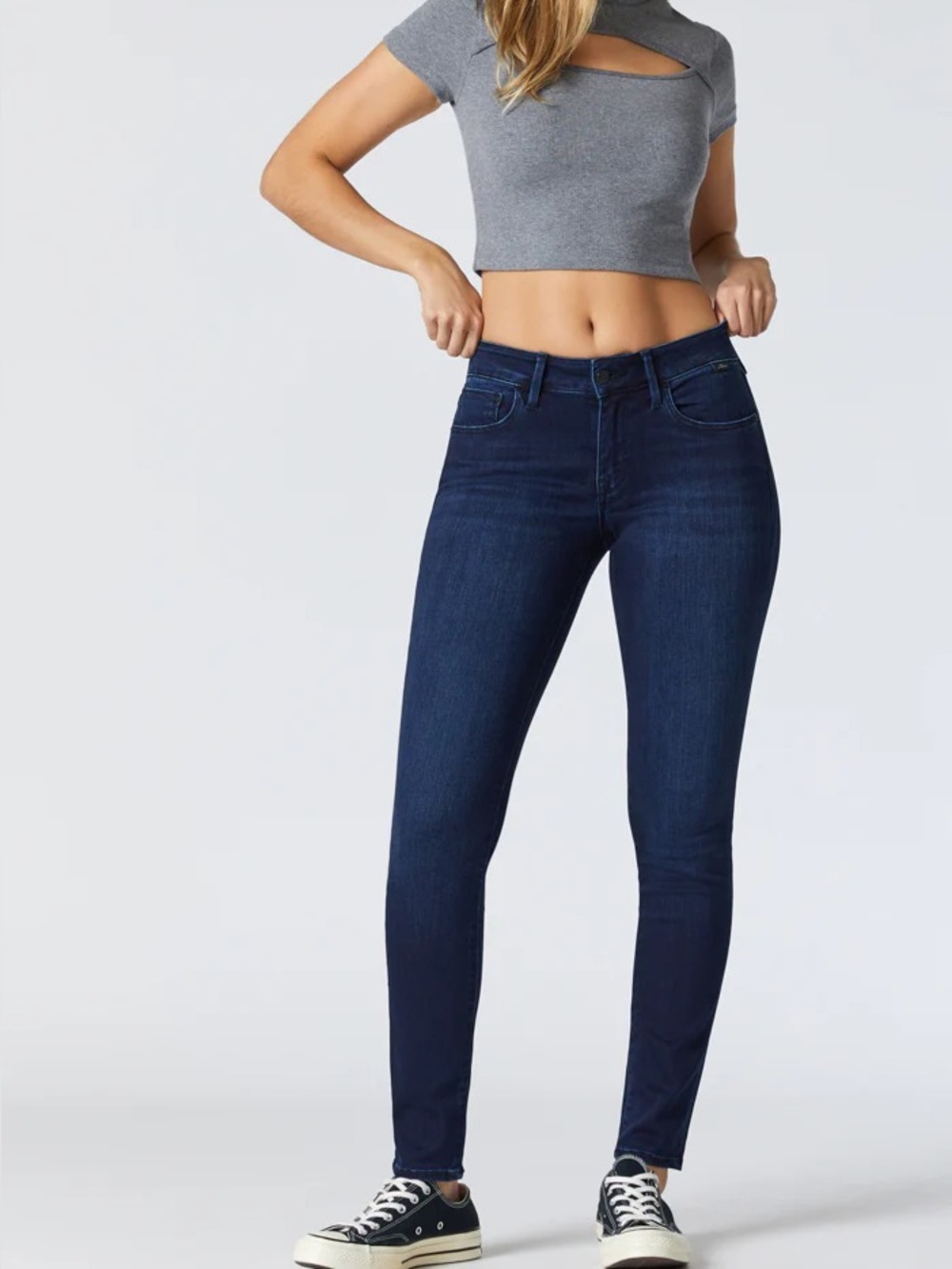 Mavi Alexa Mid-Rise Skinny jeans in Dark Shanti size 29